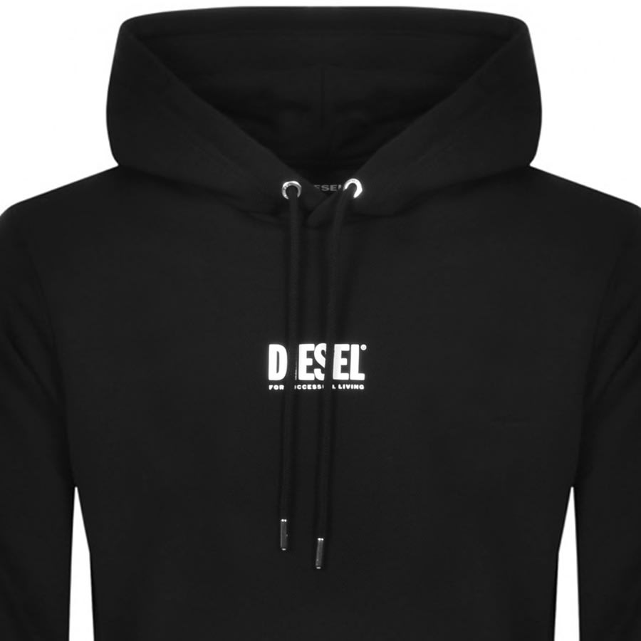 Alternative Image for ProductDiesel S Girik Logo Hoodie Black2